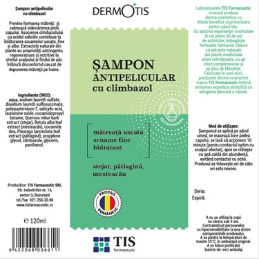 DermoTIS Șampon antipelicular cu climbazol