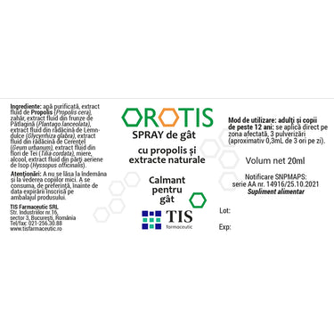 OROTIS spray de gât